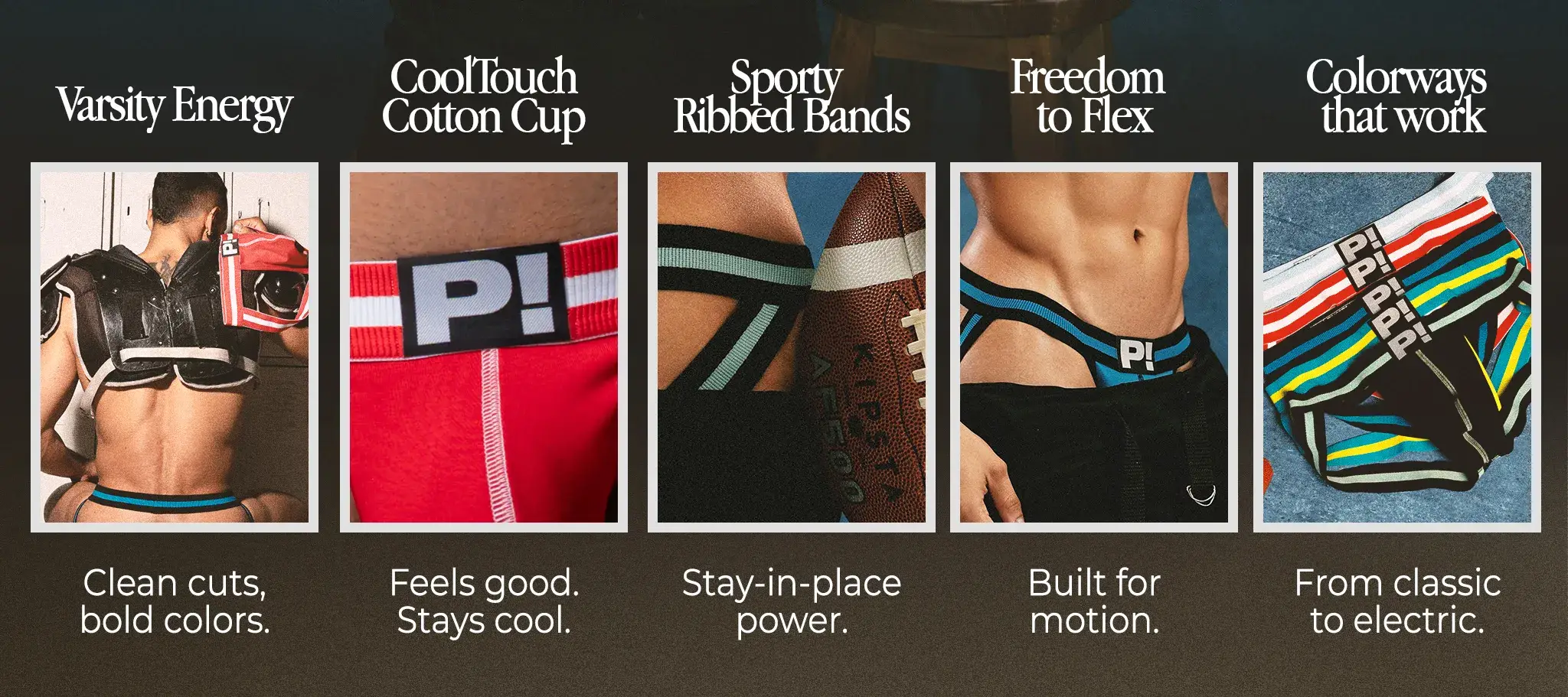 Pump underwear landing page locker room highlights 1 Pump Underwear Colombia