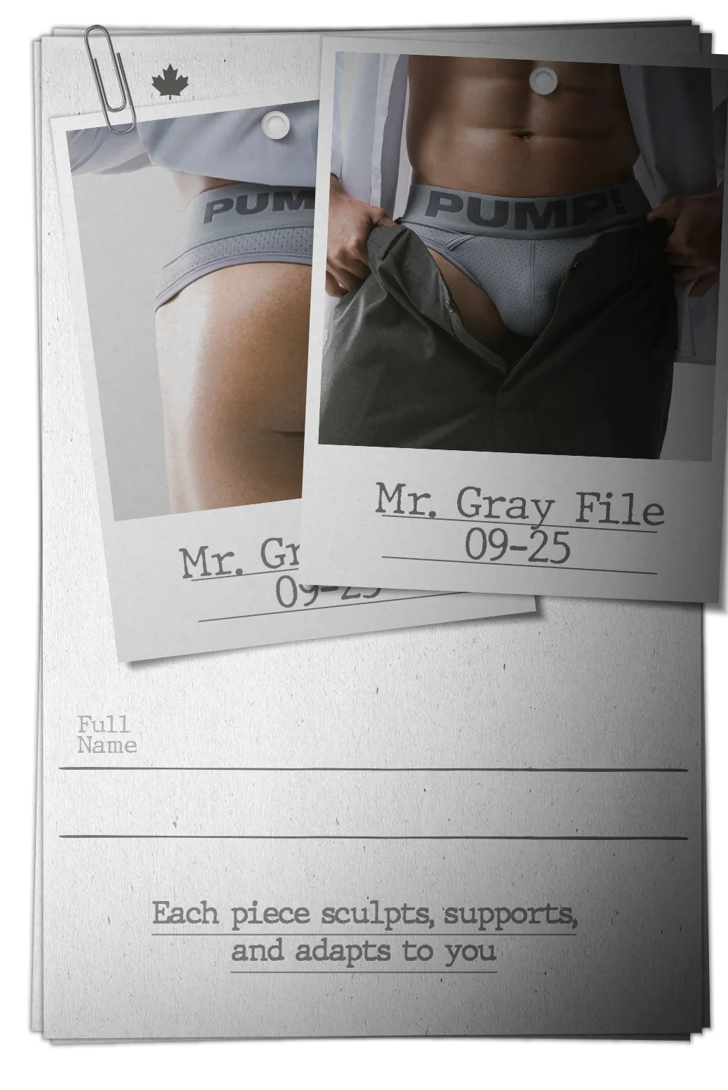 Pump underwear landing page product gray thong Pump Underwear Colombia