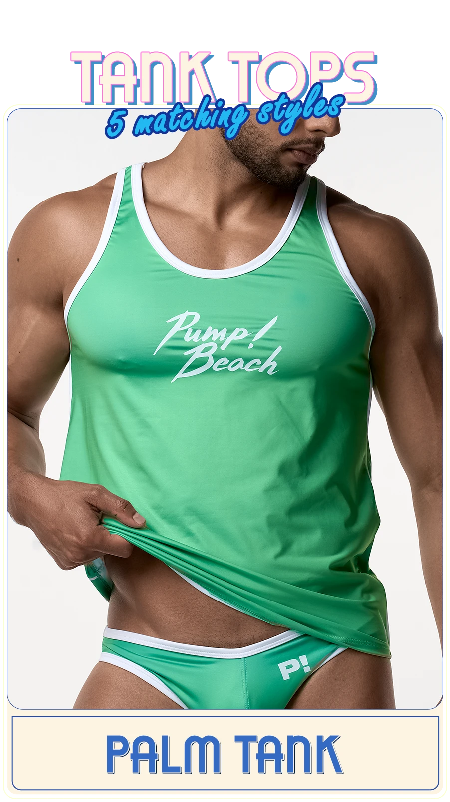 Pump beach palm tank 04 Pump Underwear Colombia