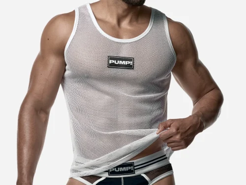 WHITE MESH TANK TOP 1 Pump Underwear Colombia
