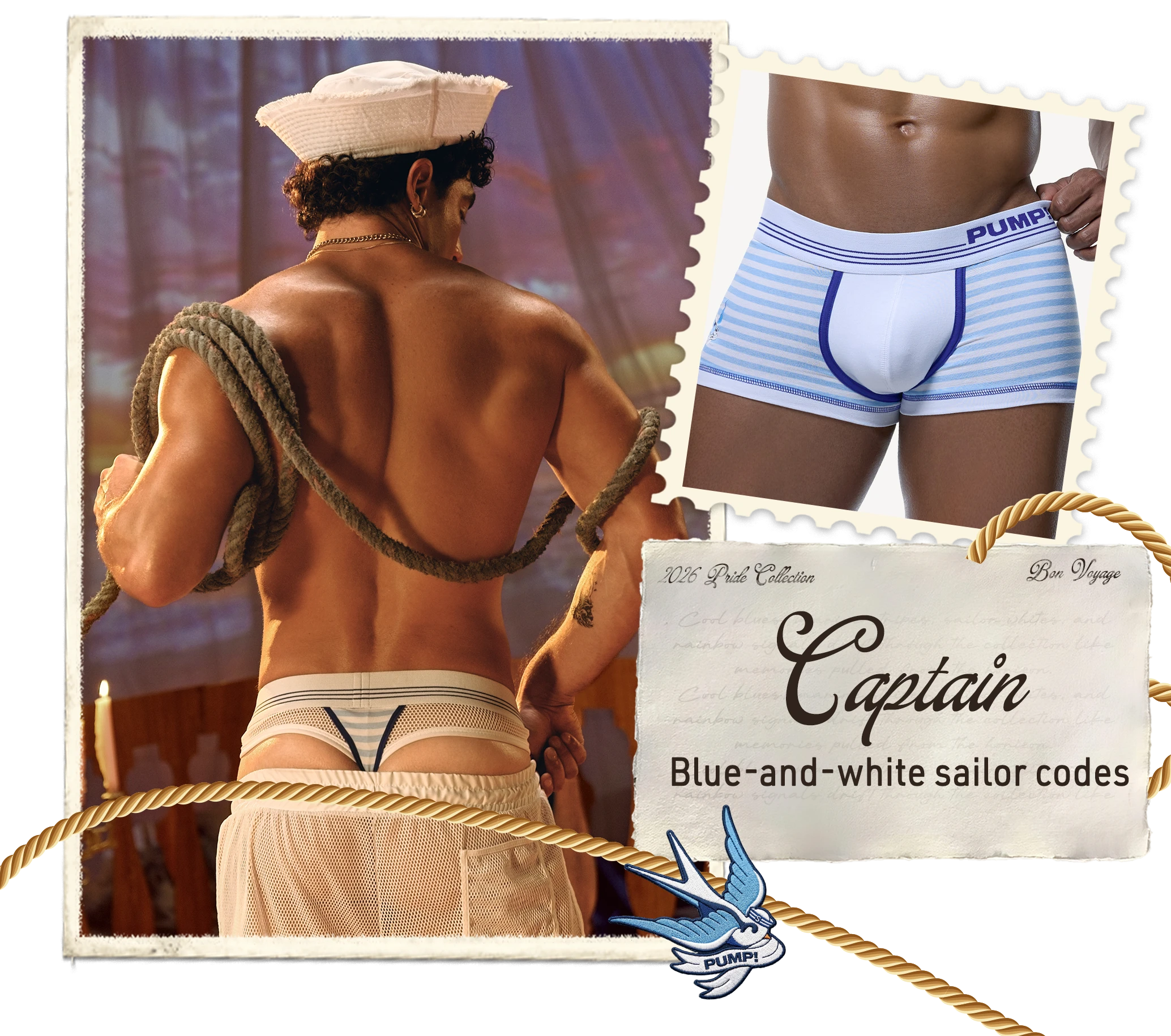 Bon Voyage Collection 88 Pump Underwear Colombia Captain Pump Underwear Colombia