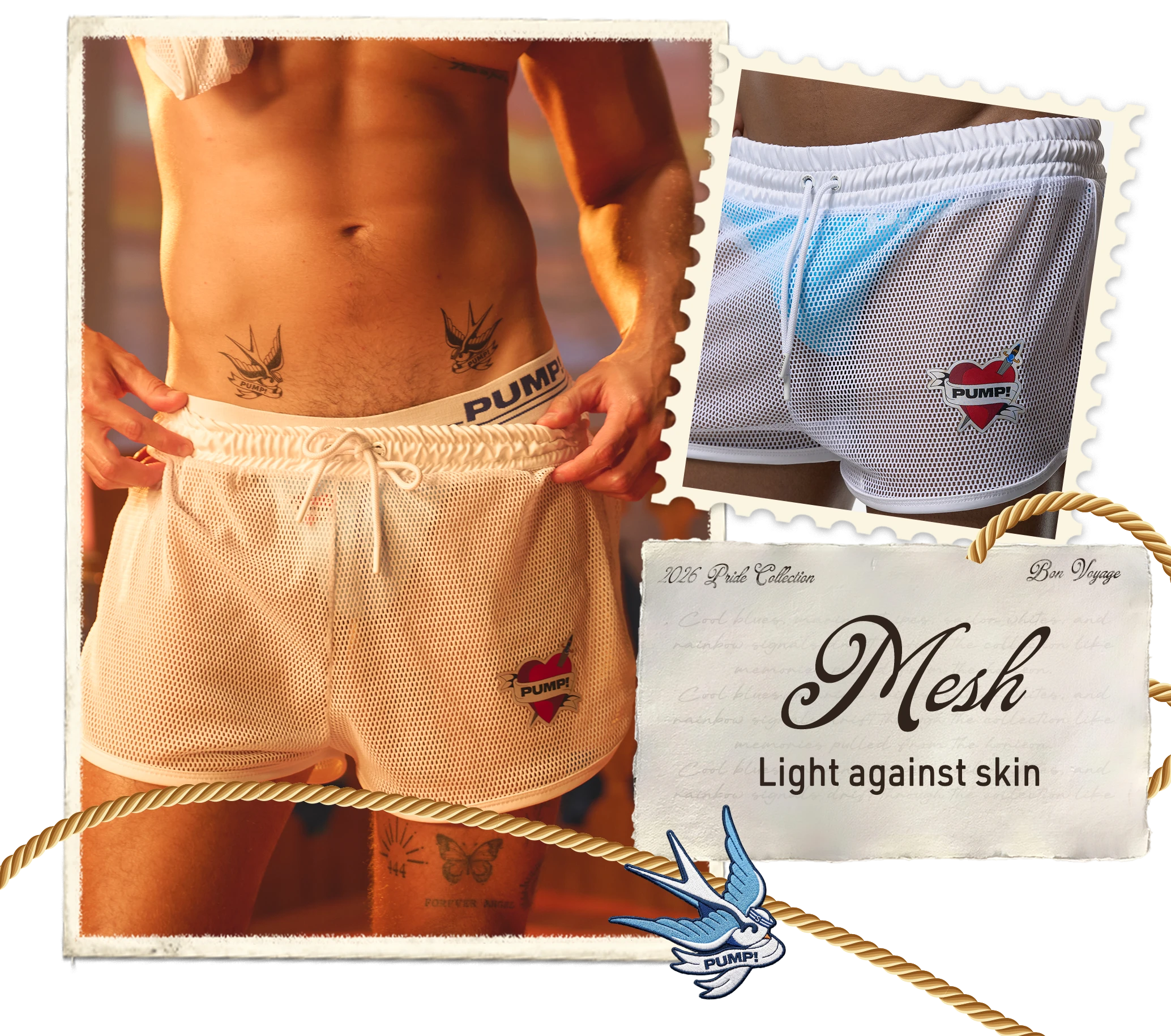 Bon Voyage Collection 94 Pump Underwear Colombia Mesh Pump Underwear Colombia