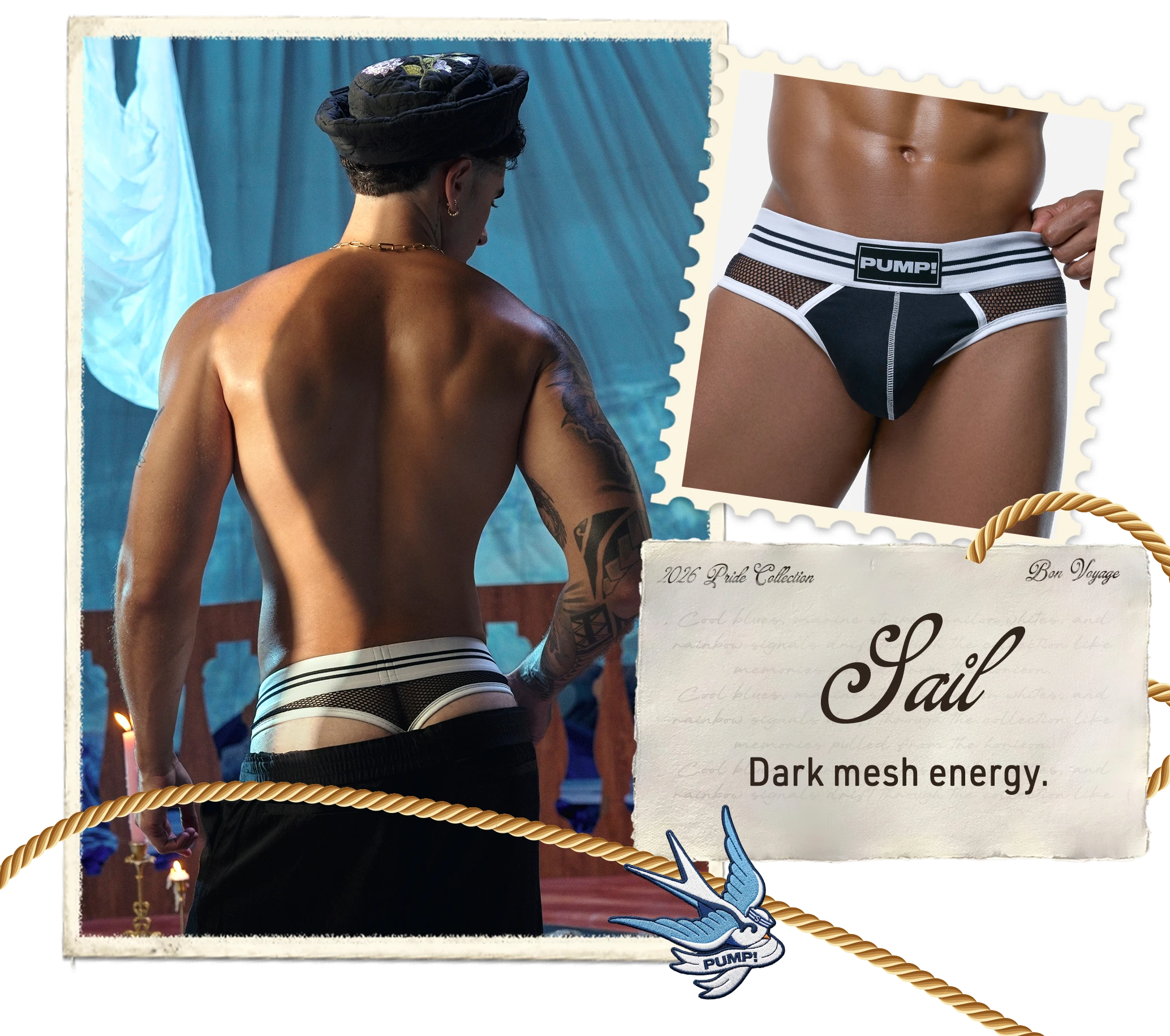 Bon Voyage Collection 91 Pump Underwear Colombia Sail Pump Underwear Colombia